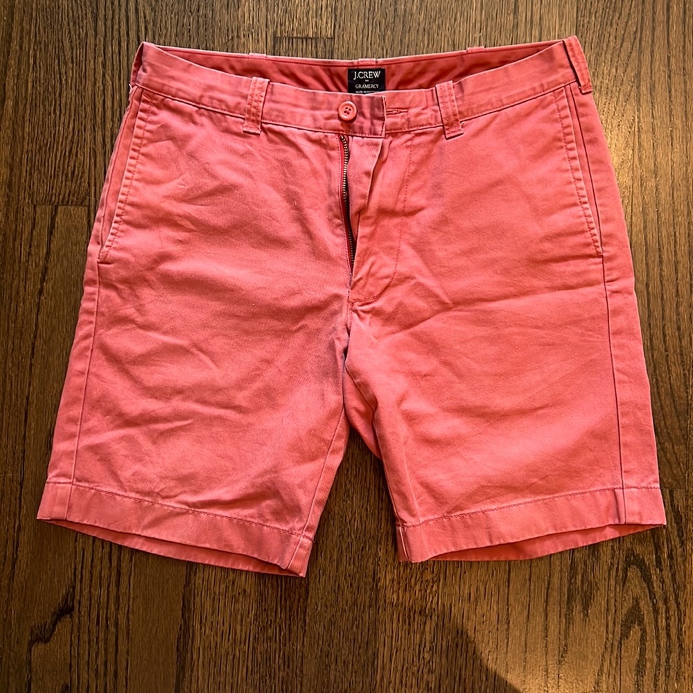 J Crew Red Gramercy Shorts 8.5” Inseam